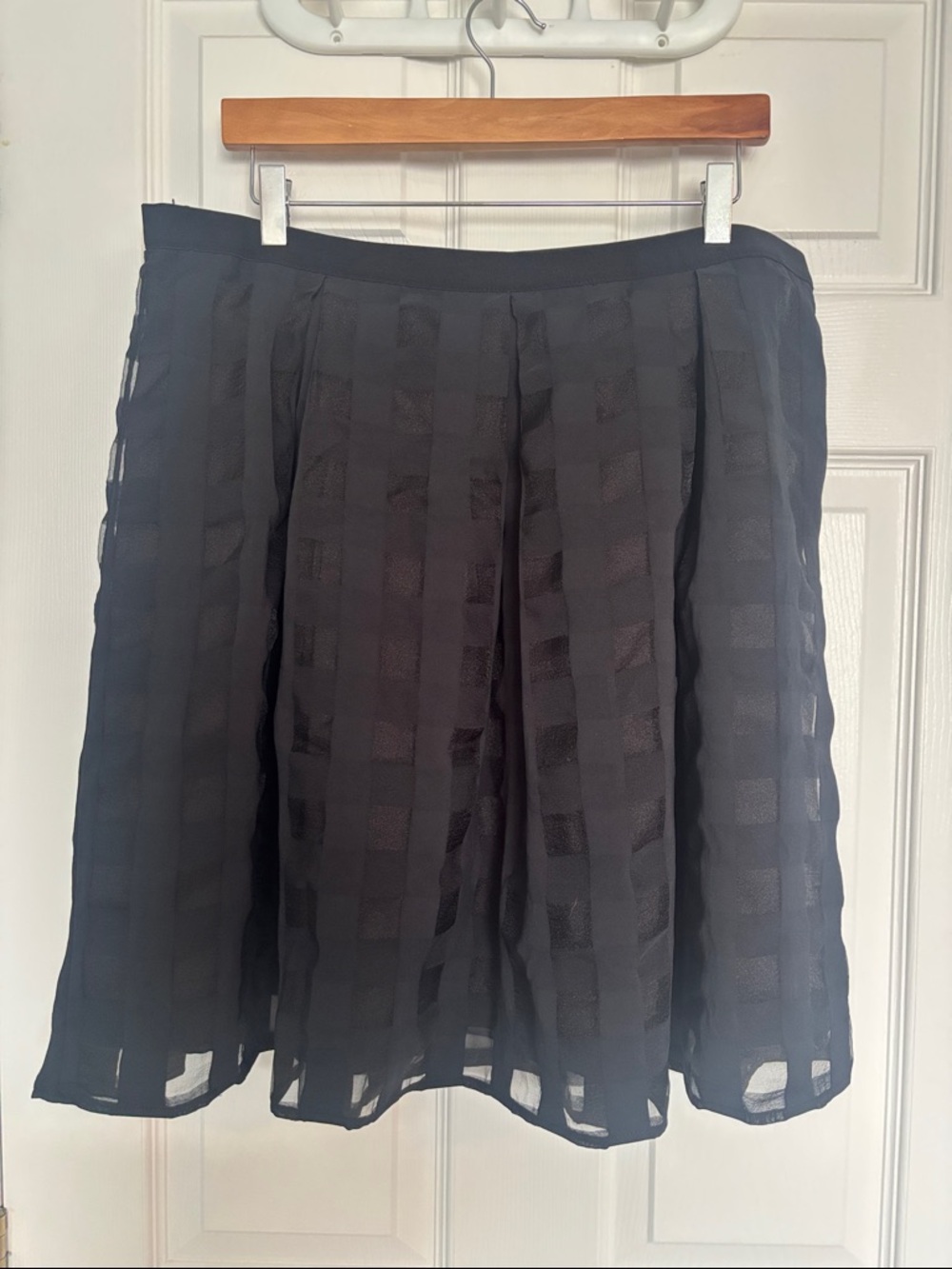 Isaac Mizrahi Live! Sheer checkered skirt